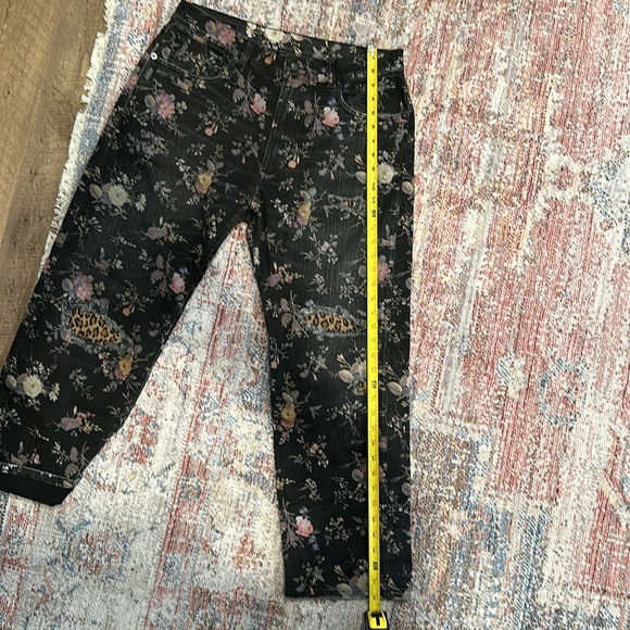 R13 Boyfriend Floral Jean in Black 27 - Picture 12 of 12
